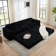 thumbnail image 3 of Right sofa seat,L shape Modular Sectional Sofa, Compressed Sectional Sofa Modern Minimalist Style Corduroy Couch,Unfold into a bed, Bedroom, Comfy Compressed Sofa Couch Space-Efficient Design-black, 3 of 3