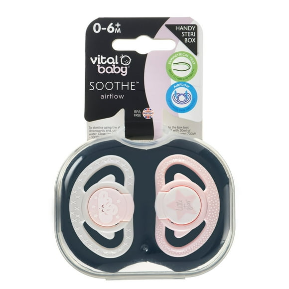 Pack 2 chupetes 0-6 meses "Little Star". VitalBaby