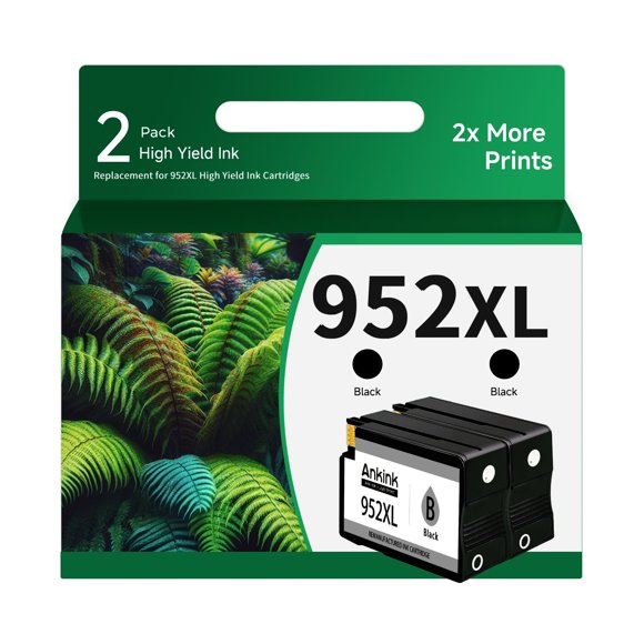 Cartuchos de tinta negra de alto rendimiento Ankink 952XL (2 unidades)