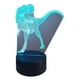 thumbnail image 3 of Lampara Ilusion 3D Dino Rex de 7 colores, Base touch, 3 of 7