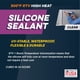 thumbnail image 4 of Sealant Rutland RTV de silicona de alta temperatura, 500 °F, 305 ml, transparente, 4 of 6