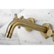 thumbnail image 4 of Grifo Kingston Brass Concord de montaje en pared, 2 manijas, latón antiguo, 4 of 9