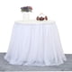 thumbnail image 3 of Faldón de mesa Suppromo de tul blanco de 14 pies para mesa rectangular o redonda, 3 of 5