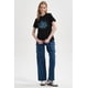 thumbnail image 4 of Jeans Mujer Cargo Calce Recto Azul Oscuro, 4 of 4