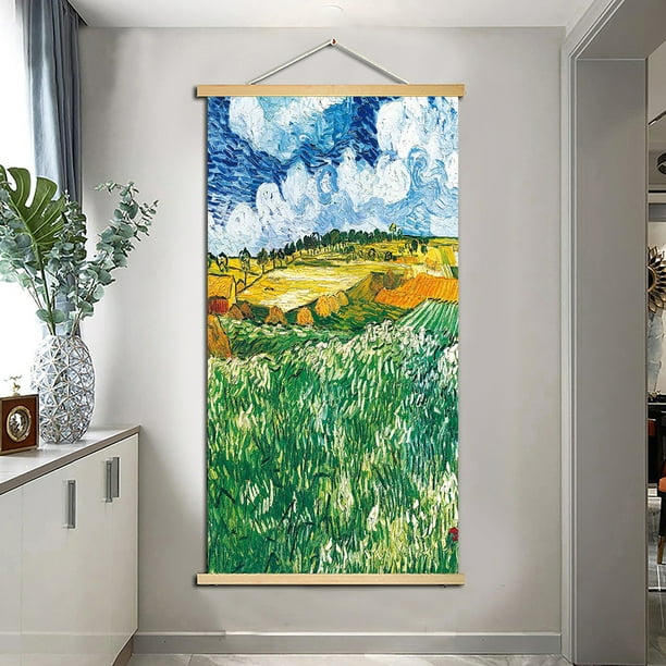 1pc, Canvas Wall Art, Landscape Oil Painting Canvas Spray Painting For Living Room Bedroom Study Decoration, Holiday Gift, 19*39inch