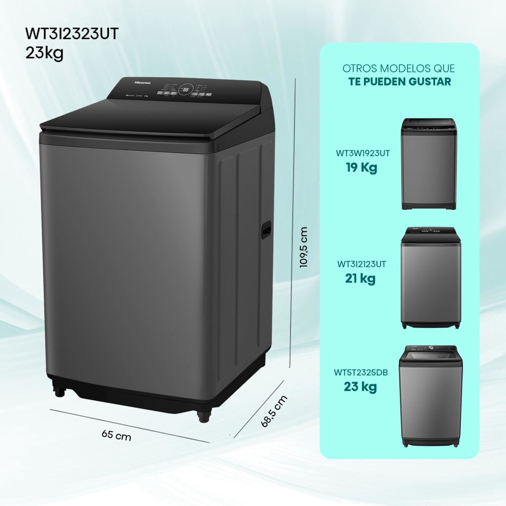 Hisense WT3I2323UT 23 kg Titanium Grey, foto 2