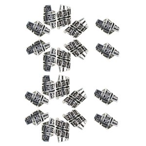 Ioensy - 20 Cuentas Para Barba, Cuentas Trenzadas De Aleación, Espiral Para Collar, Pulsera, Colgante