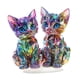 thumbnail image 5 of Letrero Decorativo De Gato Colorido Acrílico 2D Para Sala De Estar Y Oficina, 5 of 5