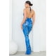 thumbnail image 2 of Conjunto De Camiseta Sin Mangas Con Cuello En V Espalda Descubierta Y Pantalón Con Abertura Frontal Y Cintura Elástica Color Índigo (para Mujer), 2 of 4