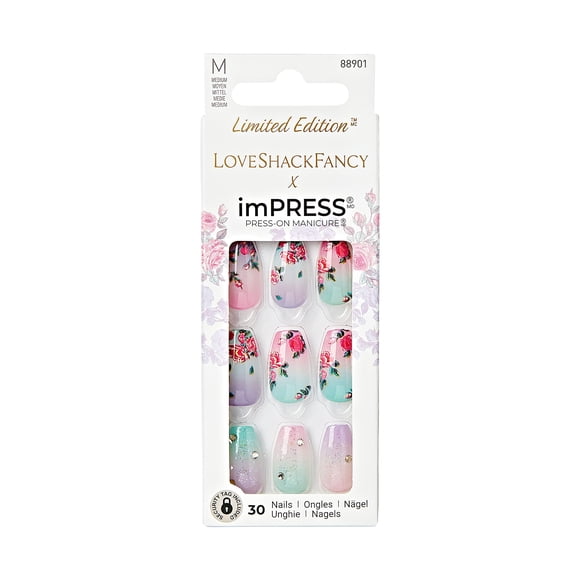 Uñas postizas imPRESS Lilac Crush – forma media de ataúd