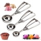thumbnail image 1 of Juego de cucharas para galletas SsyDL de acero inoxidable, 3 unidades, con gatillo, 1 of 7