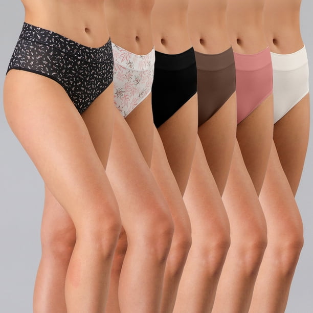 Pack X6 Hikini Algodon Print & Solid Flores Mujer 25544-172
