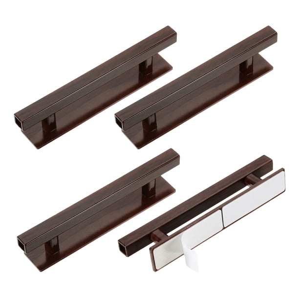 Uxcell 4 Paquete de Ayudante de Empuje y Tracción Autoadhesivo, Tiradores de Gabinete Adhesivos de Plástico de 6 Pulgadas para Puerta de Armario de Cocina