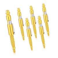 Magideal - Conector Tipo I/M De 6 Piezas De 1/4 De Pulgada, Boquilla De Soplado De Aire, Boquilla De Compresor, Bolígrafo Soplador Portátil Para Espacios Finos, Oro