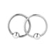 thumbnail image 3 of 1 Pares De Anillo De Aro De Cuentas Cautivas De Labio Tragus De Nariz De Acero Inoxidable Plateado, 3 of 3