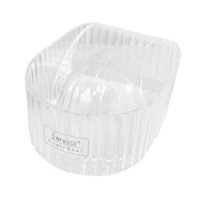 Magideal - Cuenco Portátil Para De Uñas, Cuenco De De Polvo En Apariencia De Concha Para Manicura, Limpieza De Uñas, Spa, Atención De Uñas, Mujeres Y , Cro Claro