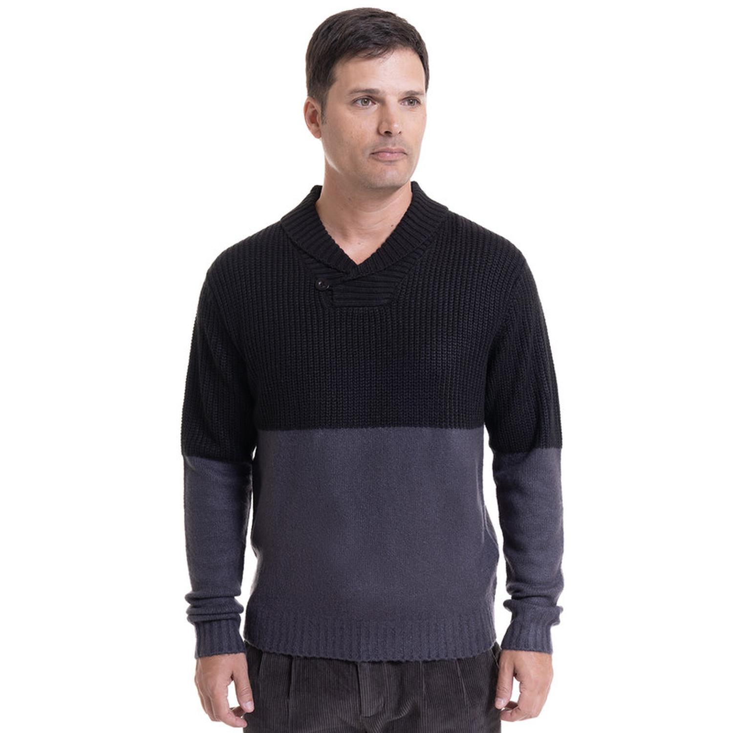 Kotting - Sweater Cuello Cruzado Gris Oscuro Gris Oscuro 3Xl