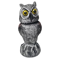 Ioensy - Plástico Falso Búho Espantapájaros Escultura Señuelo Pájaro Espantapájaros Para Granja Patio A