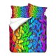 thumbnail image 2 of Colorful Butterfly Quilt Duvet Cover Set Doona Cover Bedspread Soft3-Piece Bedding Set, 2 of 5