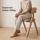 thumbnail image 3 of Silla Comedor Madera Tapiz Chenilla Margot Venhoouse Natural, 3 of 10