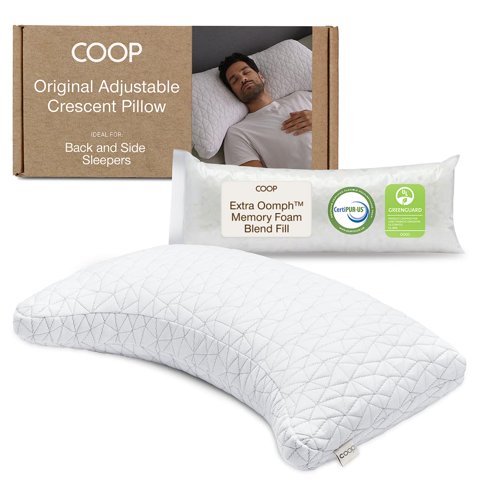 Almohada Coop Home Goods Original Crescent Ajustable Mediana