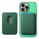 thumbnail image 2 of Funda de Cuero Magnética con Tarjetero para iPhone 15 Pro Max Cubierta Delgada Verde, 2 of 5