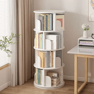 Rohe - Biblioteca Giratoria Librero Organizador Blanco 125X46X46Cm