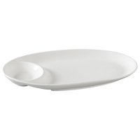 Plato Yanco Ps-2011 Con Compartimento Ovalado, 11 X 5,75 Cm, Porcelana, 12