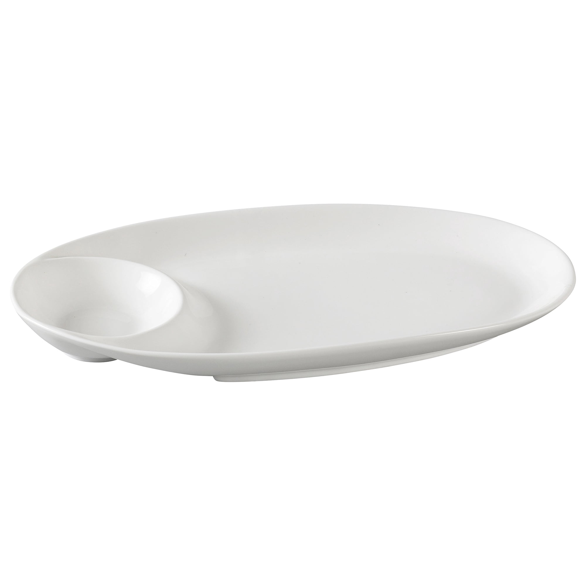 Plato Yanco Ps-2011 Con Compartimento Ovalado, 11 X 5,75 Cm, Porcelana, 12