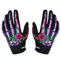 Ioensy - Guantes De Bicicleta Con Patrón De Dedo Esqueleto Para Hombres Y Mujeres Talla M