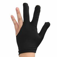 Frc - Guante Para Jugar Pool, Billar Negro Unisex 3 Dedos