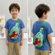 thumbnail image 2 of Mochila Cruzada Infantil Verde con Dinosaurio Rojo, 2 of 3