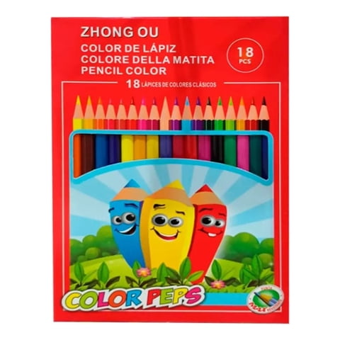 Genérico - Set 4 Cajas Colores Lapices 18 Piezas Arte Escuela Lau
