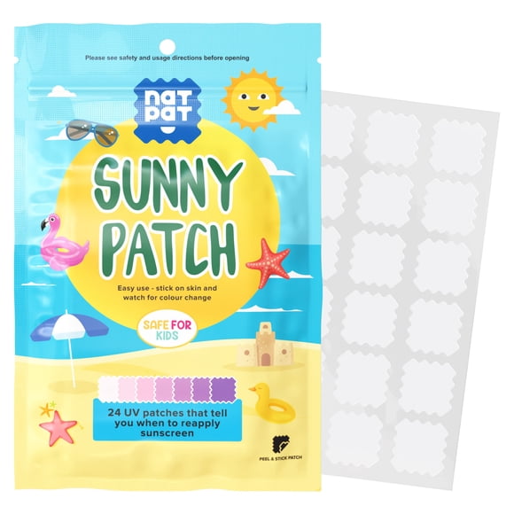 Adhesivos de detección UV BuzzPatch Sunny Patch, paquete de 24