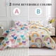 thumbnail image 2 of Lightwe-ight So-ft 3 Piece R-ainbow Comfort-er Set with 2 Pillo-w Covers Cartoon Lo-ve Hearts Suns -and Stars Bedding Set- for Girls Boy-s Kids Twin Dark Blue, 2 of 5