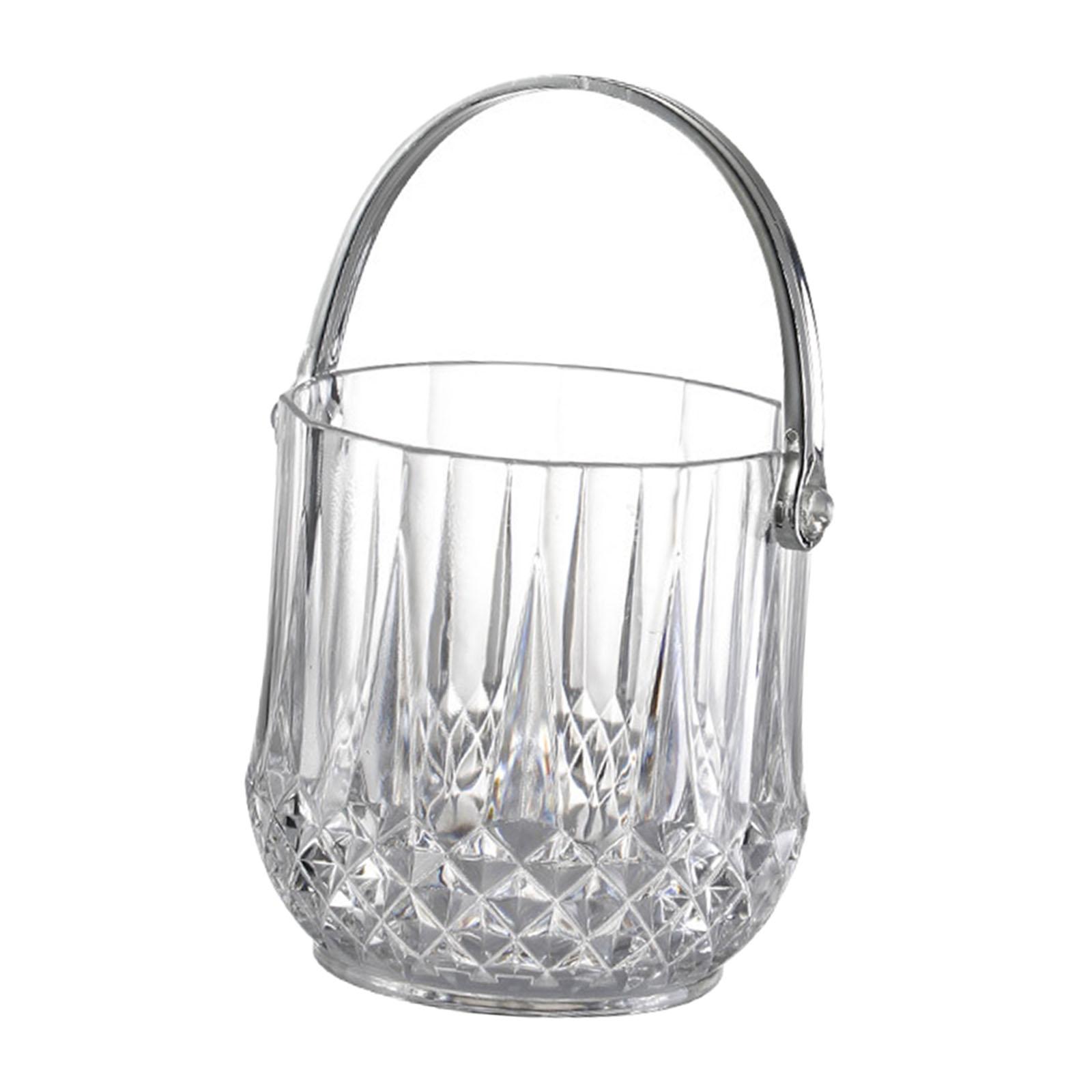 Bothyi - Tina De Enfriamiento De Bebidas Para Botellas De Champán Hotel Congelador Cocktail Bar Party Clear Round