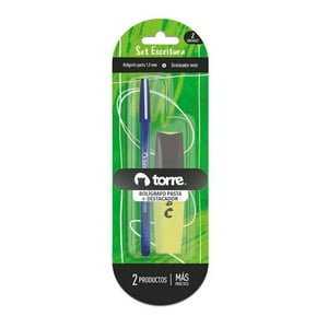 Pack X 4 Blíster Destacador + Bolígrafo Azul – Torre