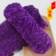 thumbnail image 1 of Xiao Hua Hilo de crochet de Felpa 95g, Morado Intenso 1 Rollo, Fibra de Felpa Suave y Esponjosa Suave y No Irritante Manta de Sofá de crochet, Bufanda de Felpa para Cama de Mascota Pantuflas Cómodas, 1 of 4