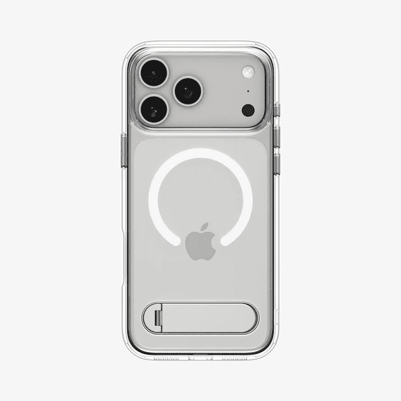 Carcasa Para Iphone 17 Pro - Marca Spigen, Modelo Ultra Hybrid - Clear White con Kickstand y MagSafe