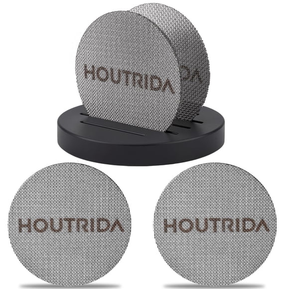 Juego de 2 tamices para puck HOUTRIDA 53,3 mm (1,7 mm y 1,0 mm) + soporte