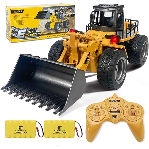 Bulldozer con control remoto, camión de juguete kkny, escala 1/18 para niños