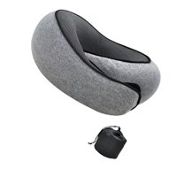 Bothyi - Almohada De Viaje Para Avión, Accesorios De Avión, Reposacabezas Para Oficina, Tren, Viaje, Gris