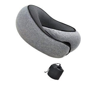 Bothyi - Almohada De Viaje Para Avión, Accesorios De Avión, Reposacabezas Para Oficina, Tren, Viaje, Gris