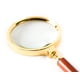 thumbnail image 4 of Lupa BASUNE 10X de 80 mm con mango de palo de rosa – cristal transparente, 4 of 8