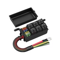 Magideal - Caja De Relé Genérica Atc Bloque De Relé Con Fusibles Caja De Fusibles De Relé Universal De 6 Vías Portafusibles De Cuchilla Para Vehículo Atv Aut 12 V