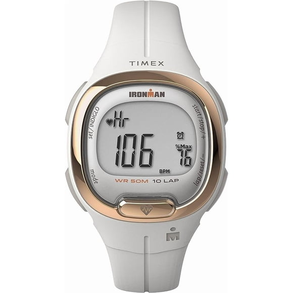 Reloj Digital Timex T10 Oro Rosa Blanco Unisex