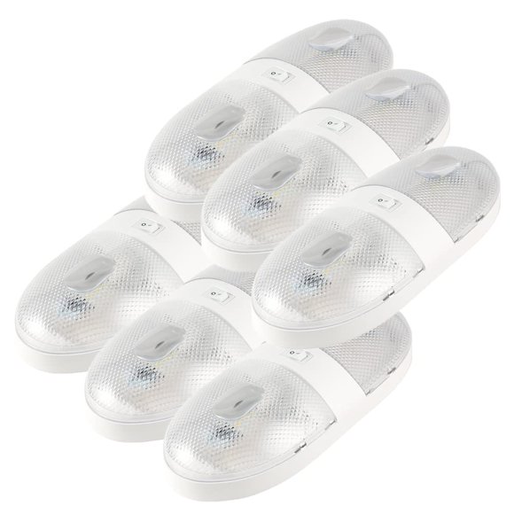 Luz de Cúpula LED Lumitronics 12 V, paquete de 6 con lente y conmutador