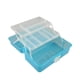 thumbnail image 3 of Caja De Almacenamiento Plegable De Tres Capas, Modelo De Gran Capacidad, Portátil, Color Azul Claro Y Transparente., 3 of 5