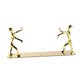 thumbnail image 2 of Par Kungfu Man Book End Holder Soporte De Libro De Escritorio Para Decoración Del Hogar Oro, 2 of 5