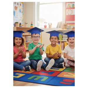 Genérico - Birrete Niño Niña Azul Graduación